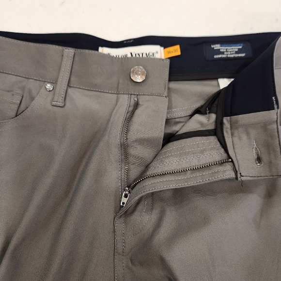Tailor Vintage Pants Mens 36x30 Gray Luxe Performance New Canaan Golf Casual* - Picture 5 of 13